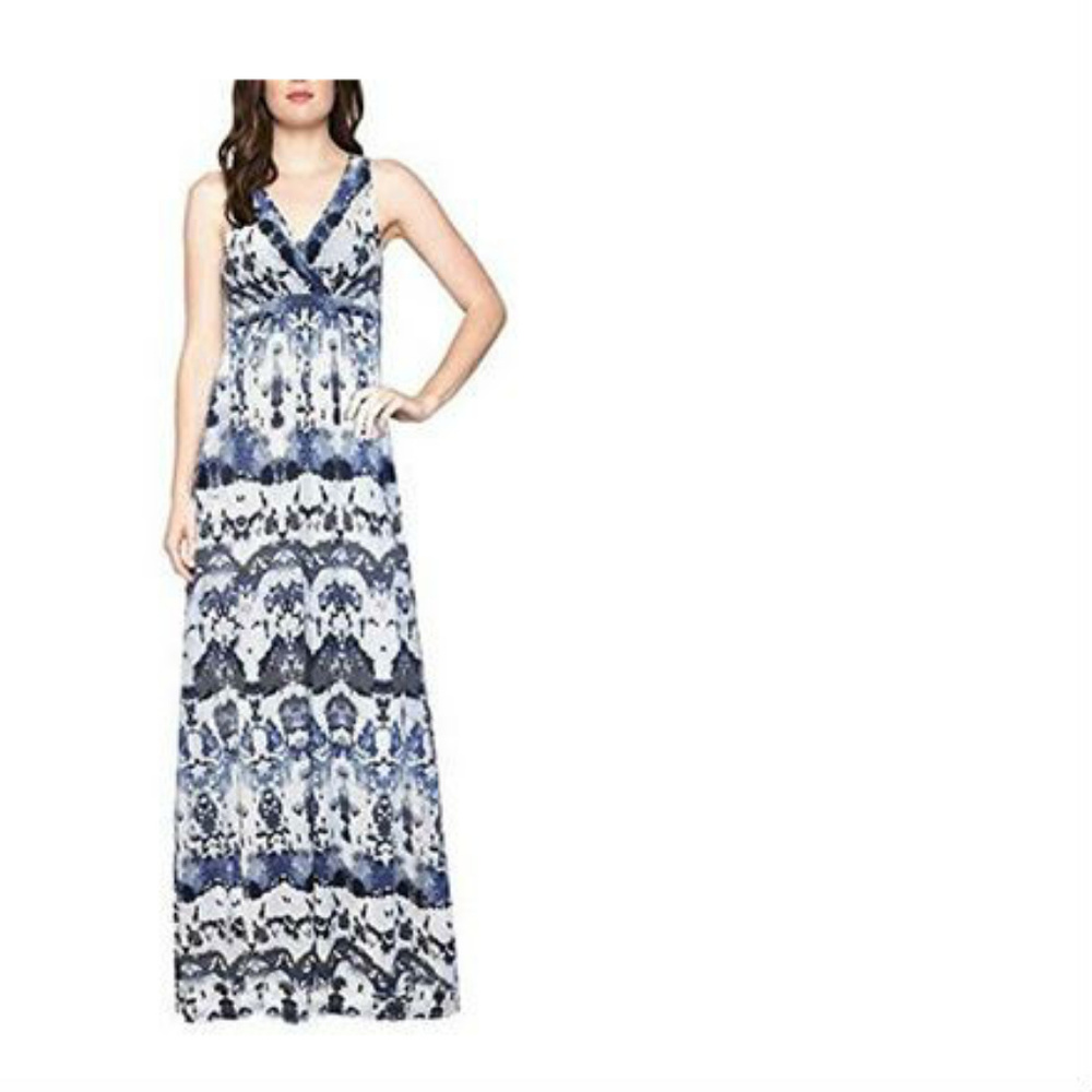 Matty M Women's Crossover V-Neck Pull Over Maxi Dr - Picture 1 of 4